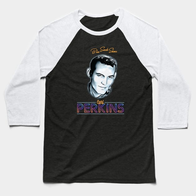 Carl Perkins - Blue Suede Shoes Baseball T-Shirt by armando1965